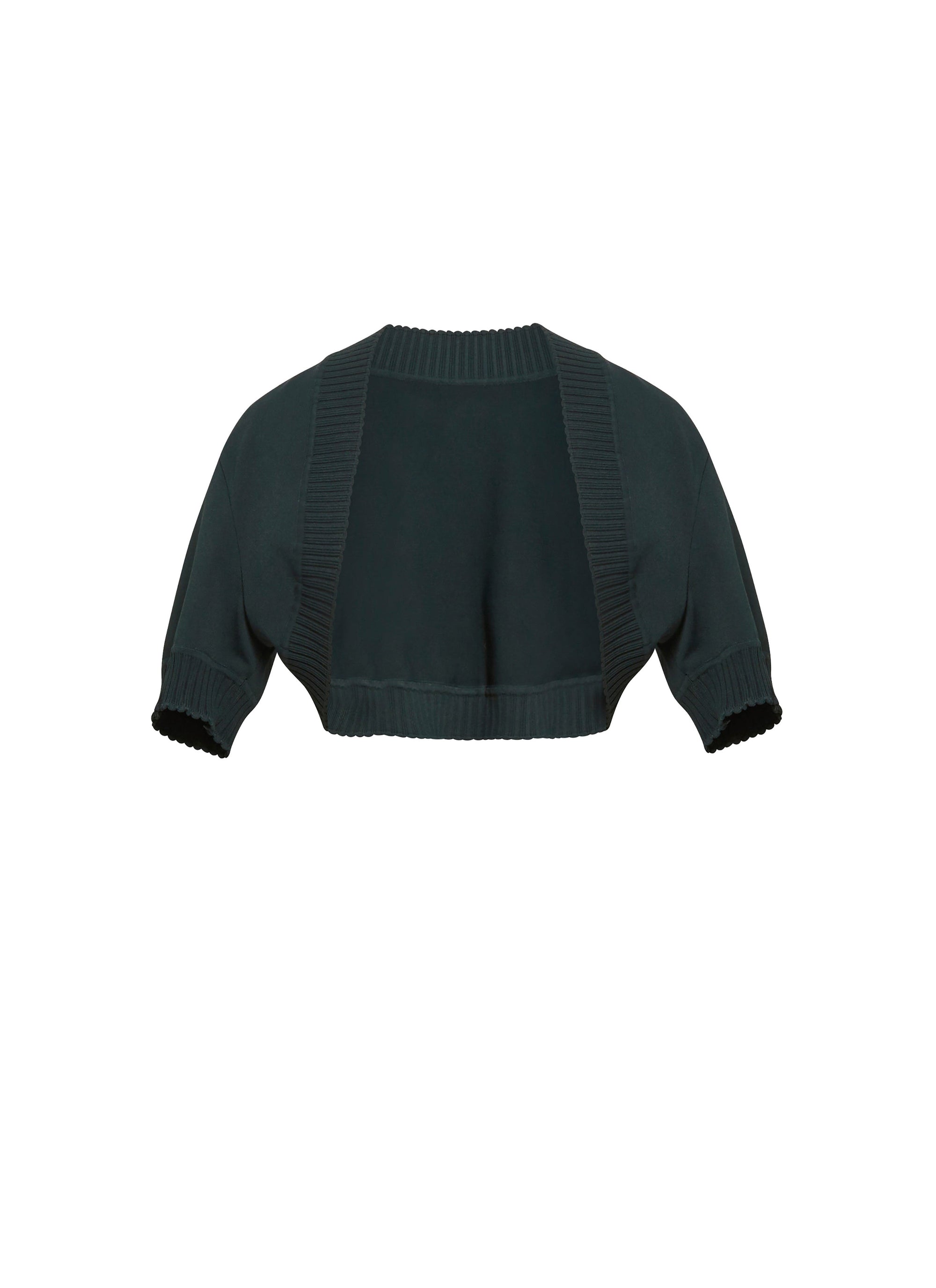 Trianon knitted short sleeve bolero - Imperial Green