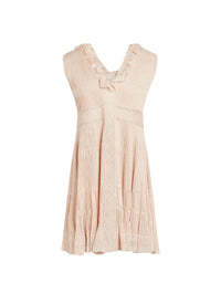 Sleeveless silk Cherub dress - Vanilla
