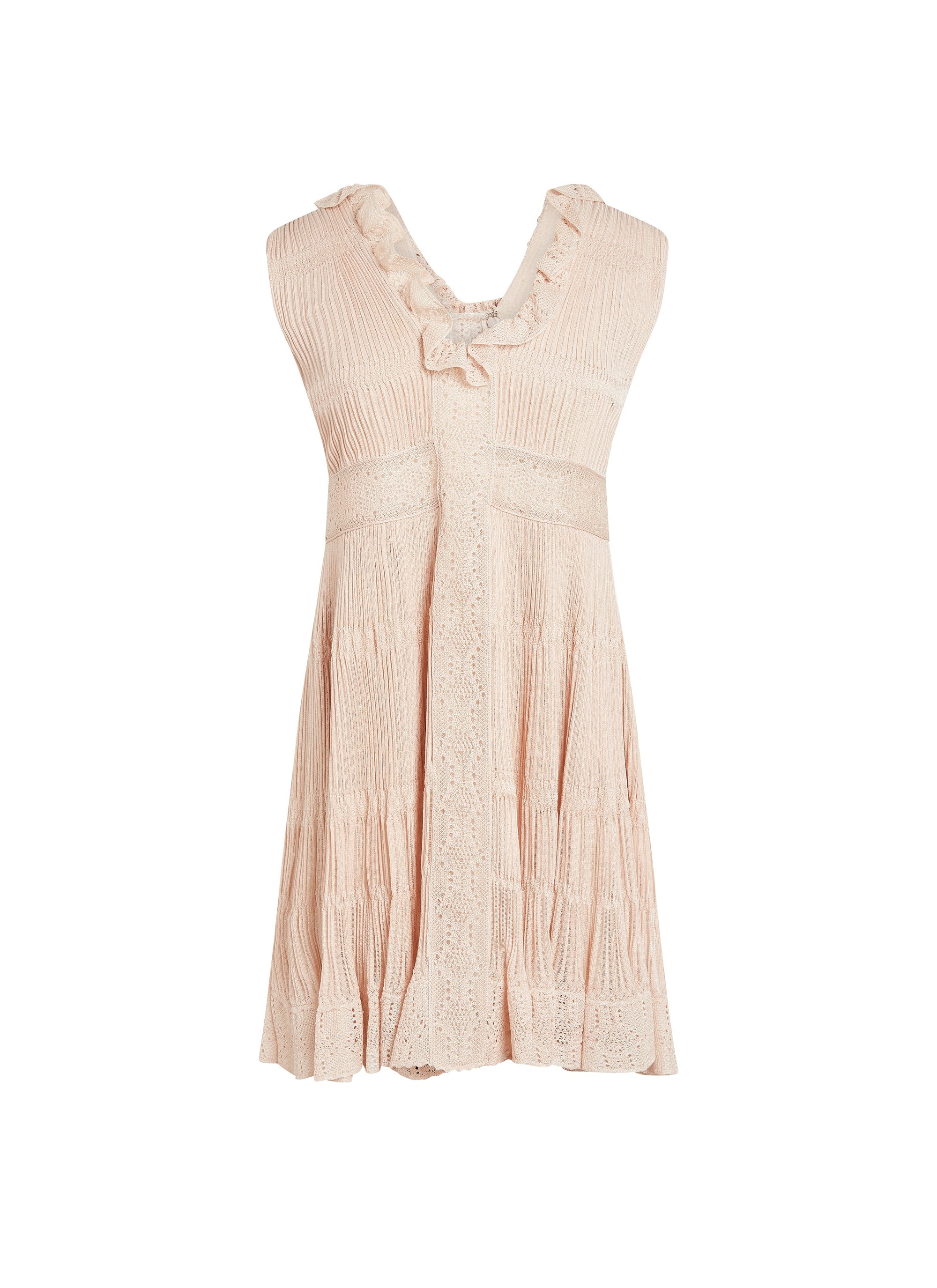 Sleeveless silk Cherub dress - Vanilla