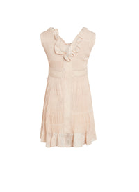 Sleeveless silk Cherub dress - Vanilla