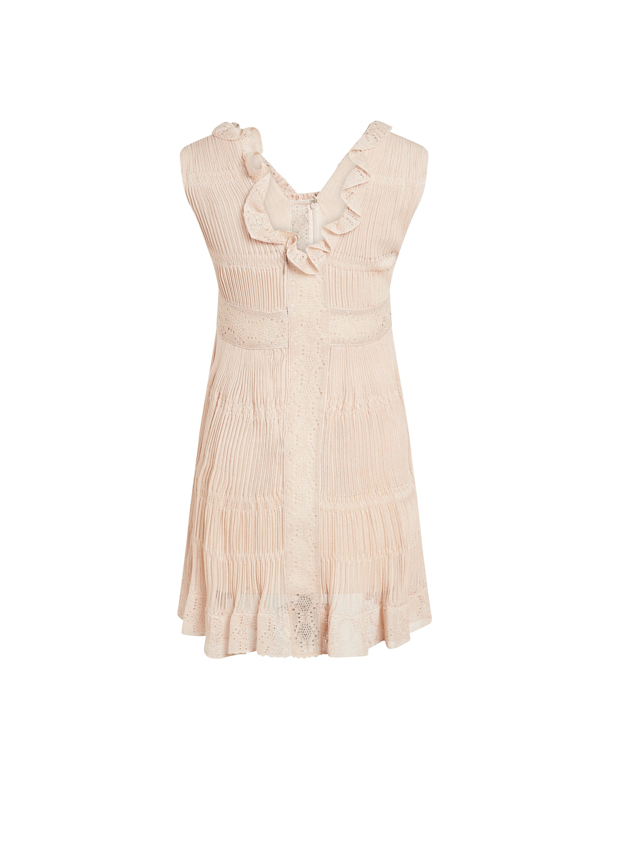 Sleeveless silk Cherub dress - Vanilla
