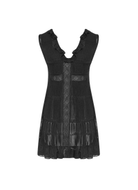 Robe sans manches Chérubin en soie - Noir
