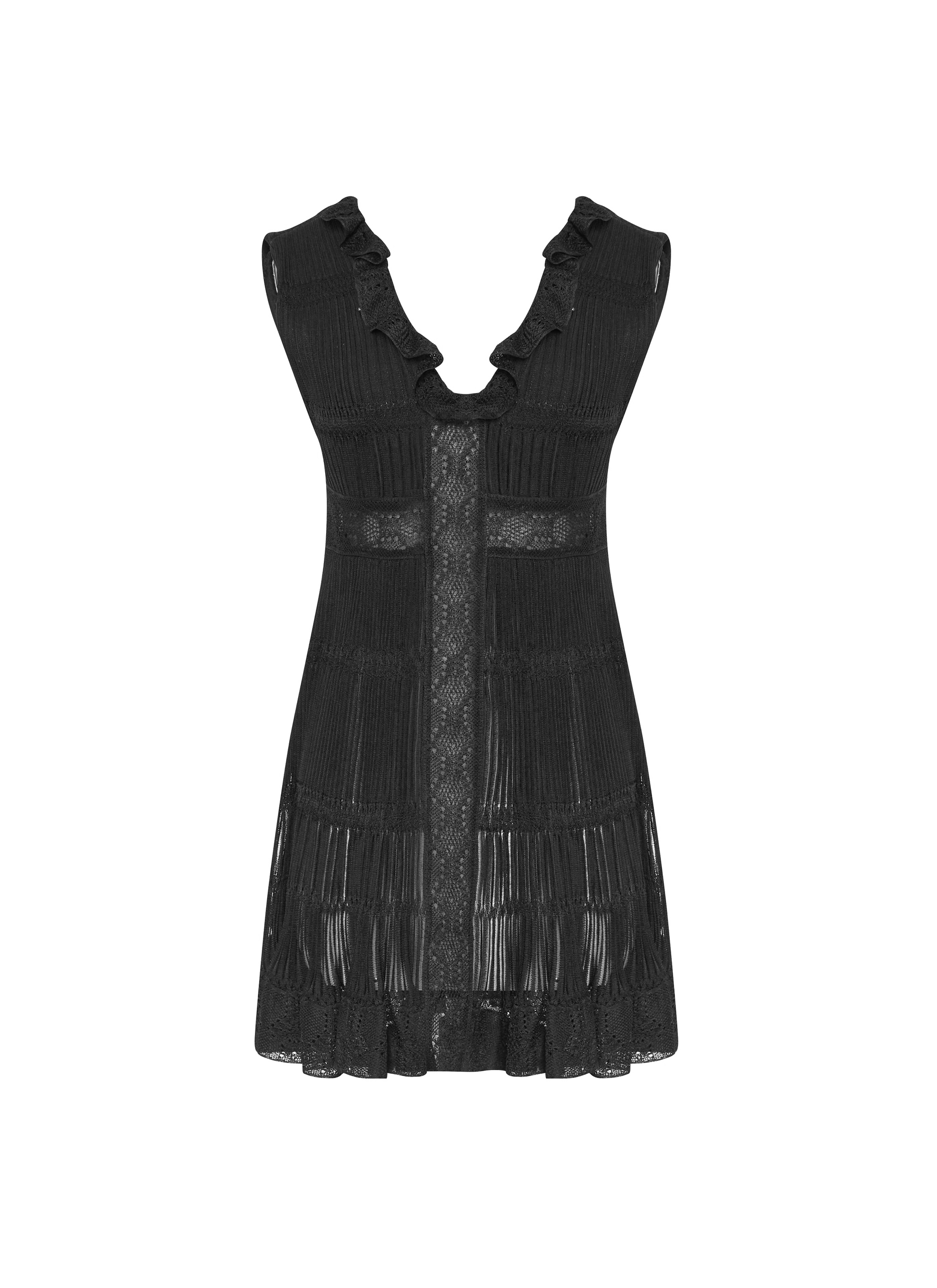 Robe sans manches Chérubin en soie - Noir