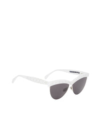 Silver cat eye sunglasses - White & Grey