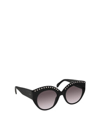 Oversize studded sunglasses - Grey & Black
