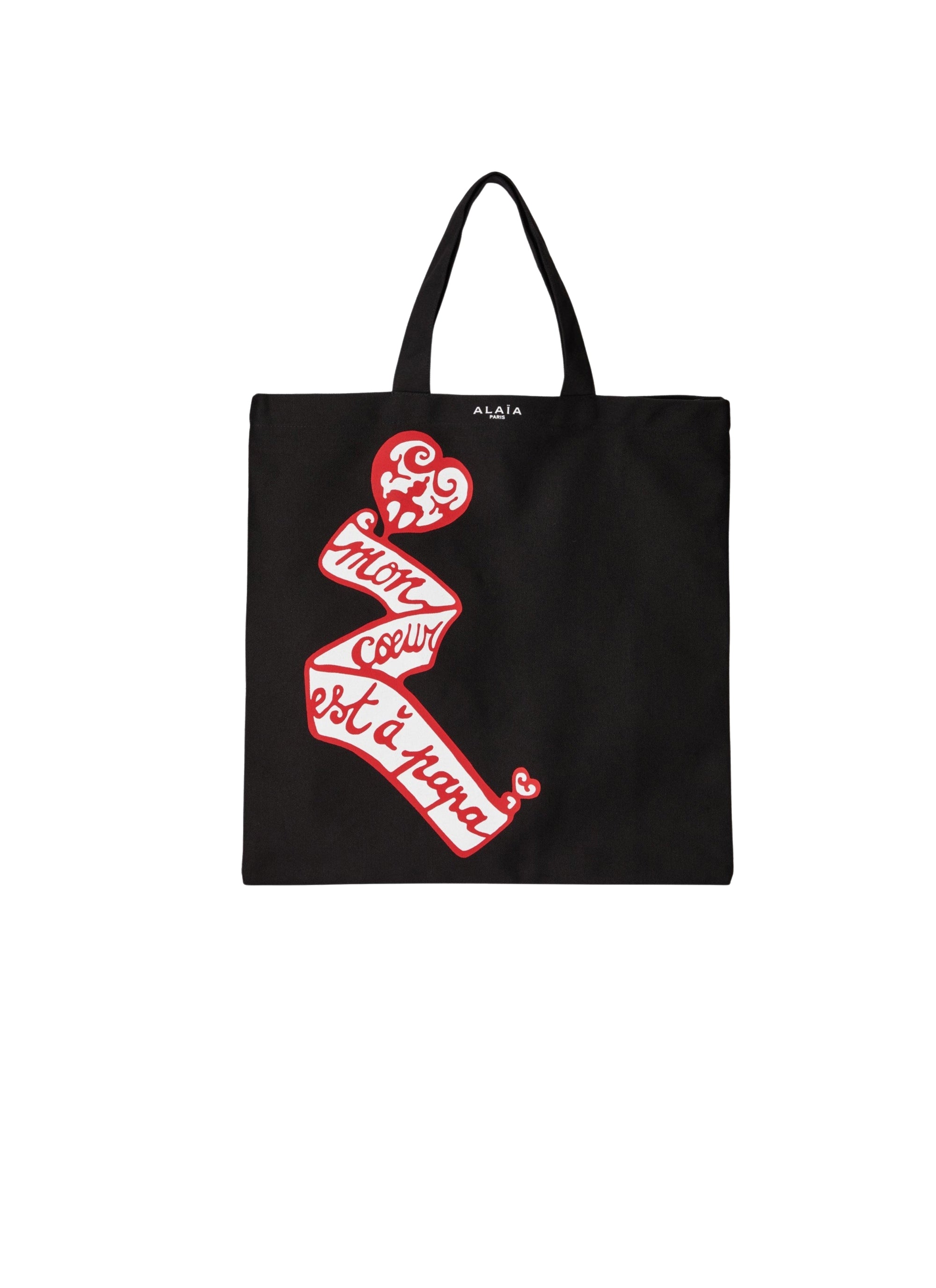 Sac cabas Mon Cœur - Noir & Rouge