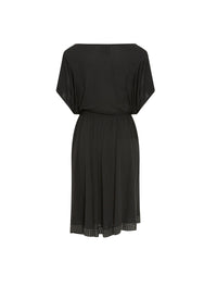 Short sleeve flowing dress - Black