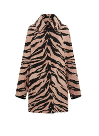 Wool coat - Black & Nude
