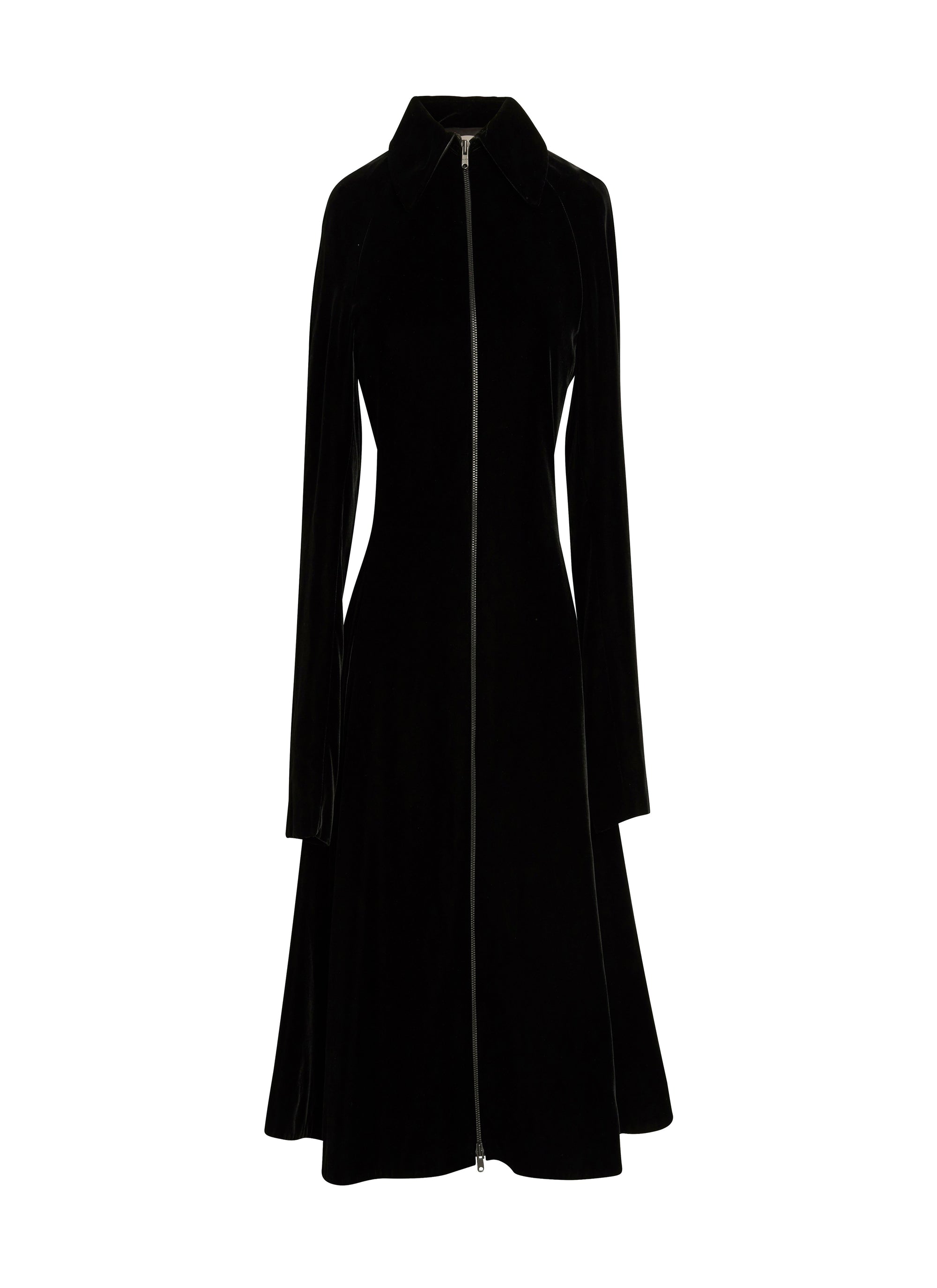 Velvet long sleeve dress - Black