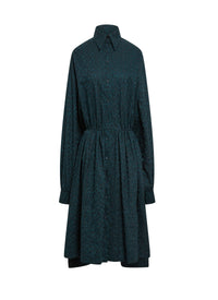 Long sleeve wool dress - Dark petrol