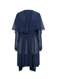 Silk long sleeve dress - Royal Blue
