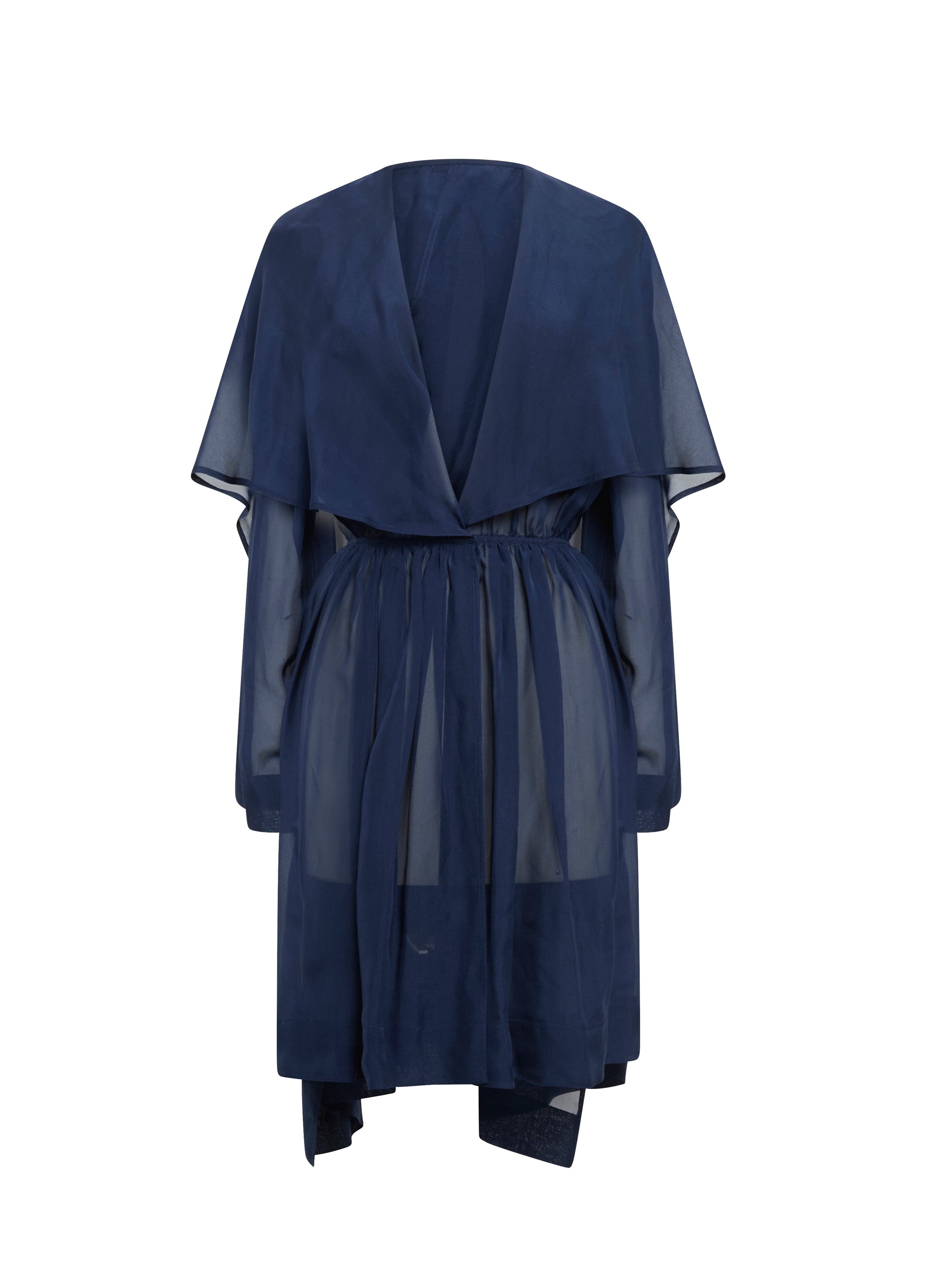 Silk long sleeve dress - Royal Blue