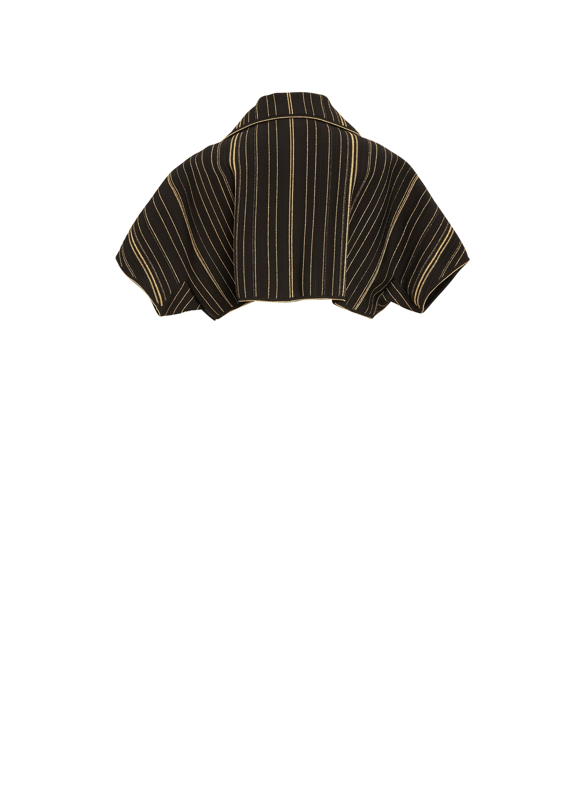 Short Sleeve Kimono Knitted Cardigan - Black & Gold