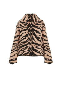 Wool Zebra jacket - Black & Nude