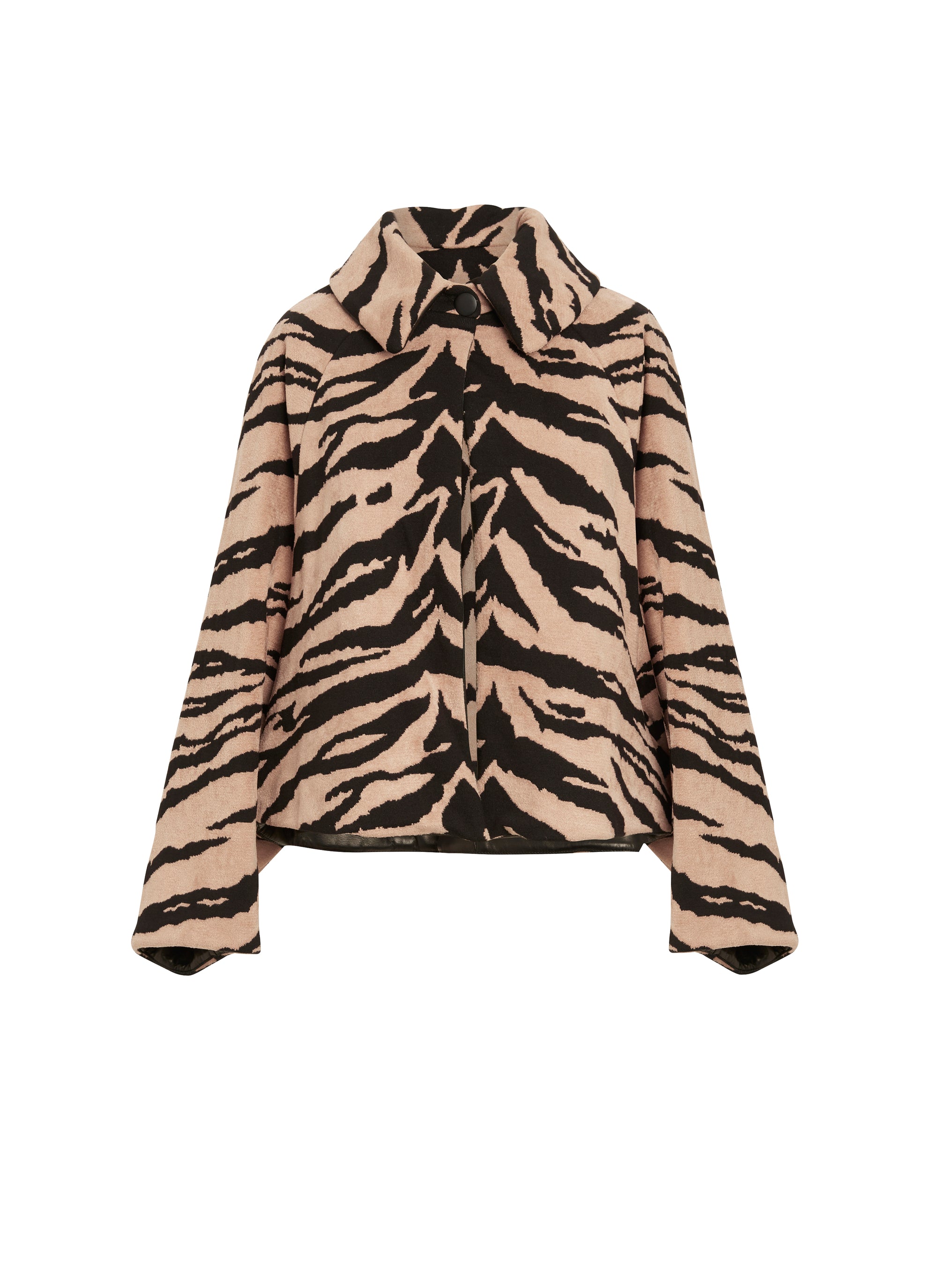Wool Zebra jacket - Black & Nude