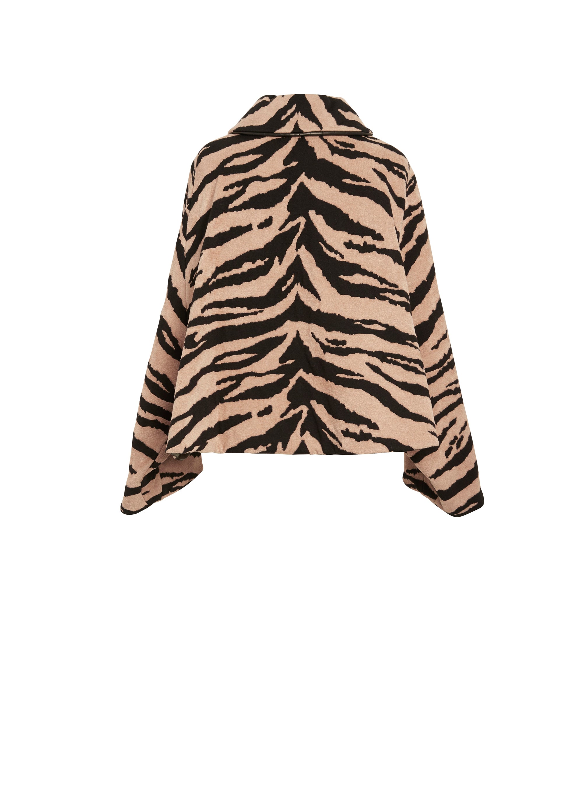 Zebra wool jacket - Black & Nude