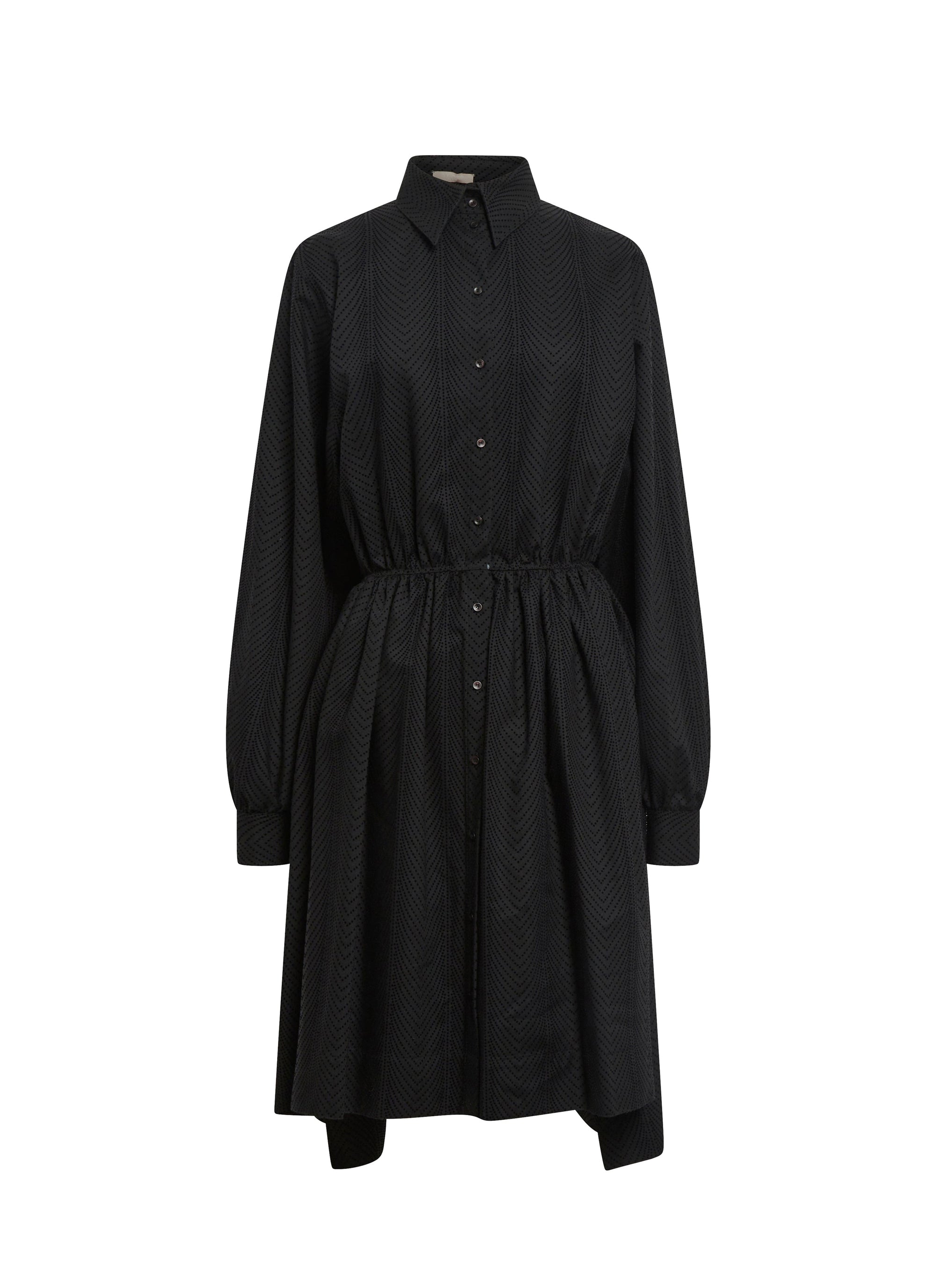 Long sleeve wool dress - Black