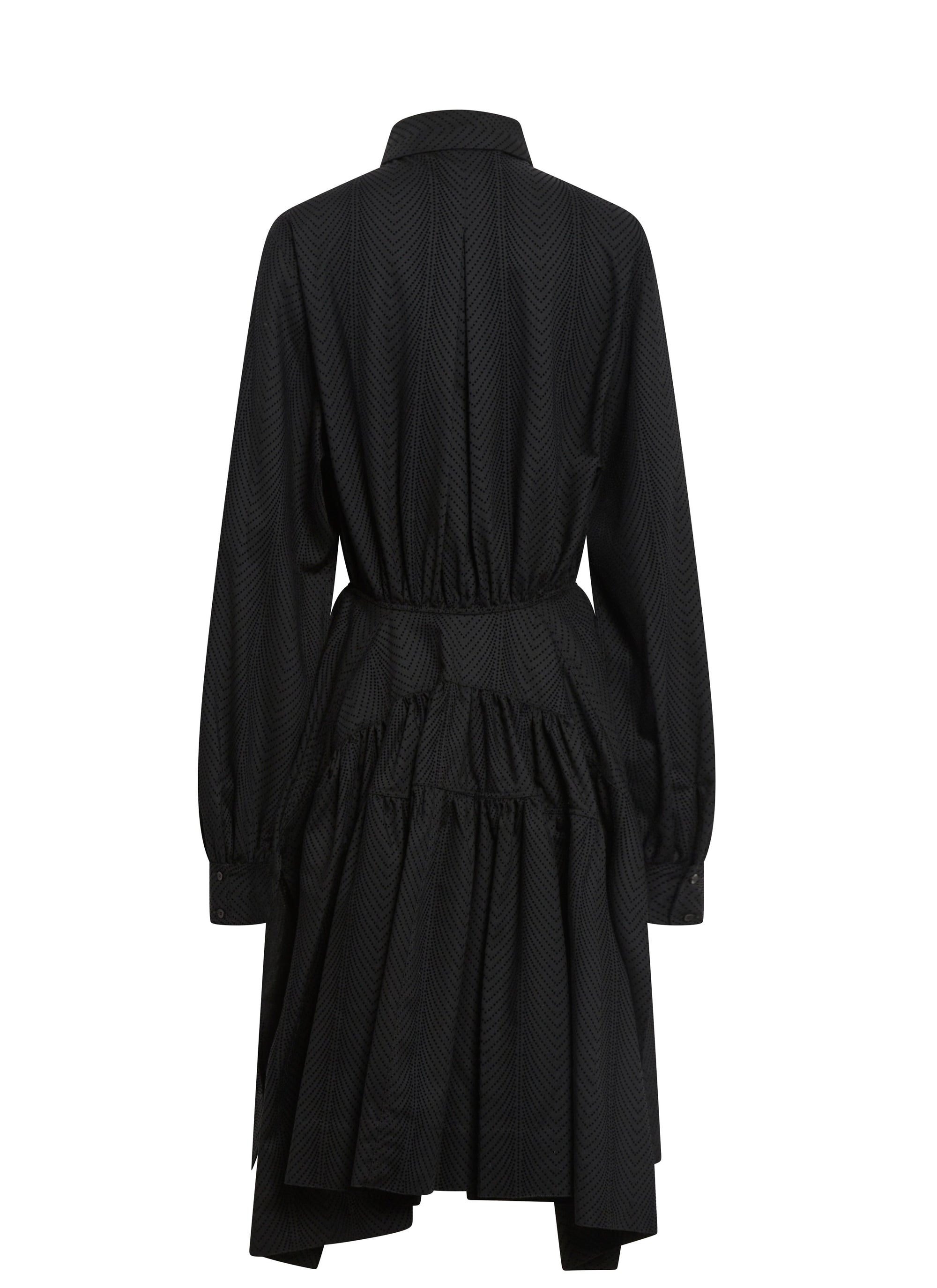 Long sleeve wool dress - Black