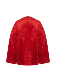 Long sleeve wool blend jumper - Ruby