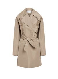 Trench oversize en soie - Sable