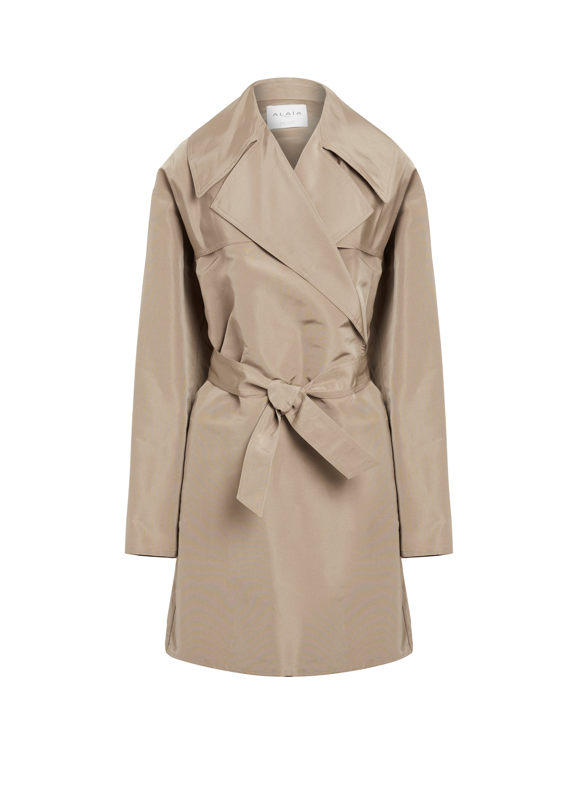 Trench oversize en soie - Sable