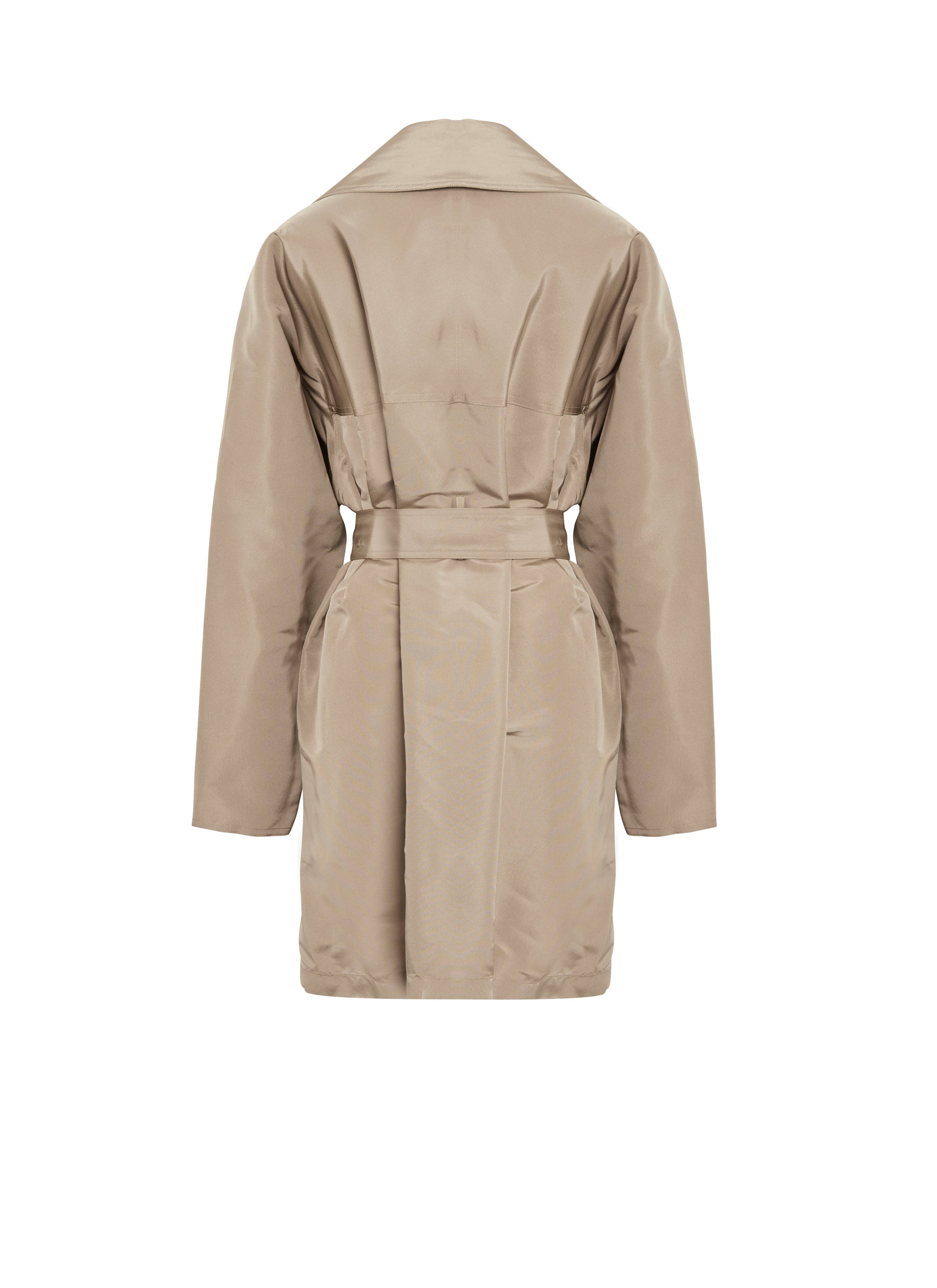 Trench oversize en soie - Sable