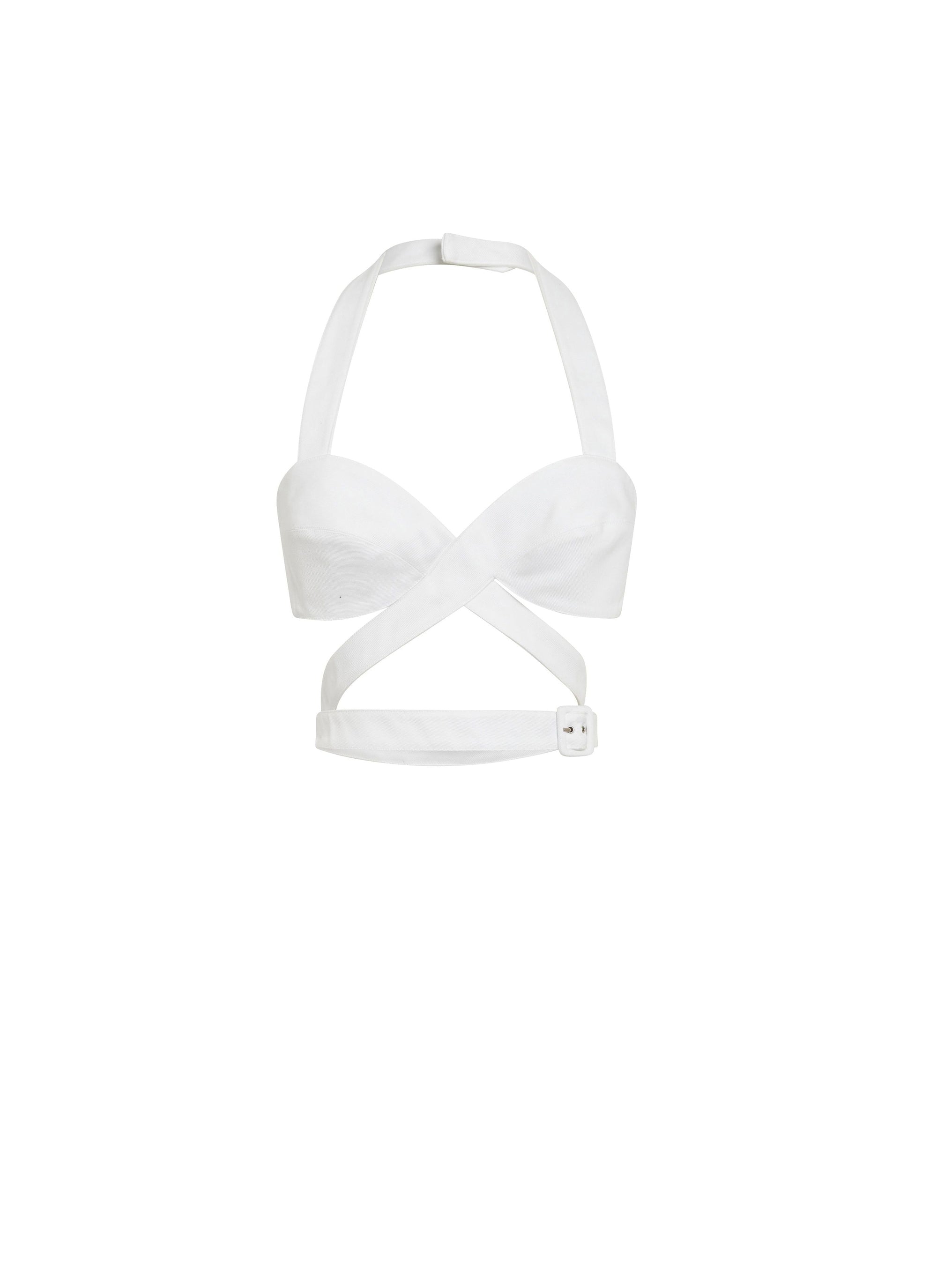 Summer gabardine bra - White