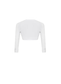 Cardigan court boutonné - Blanc