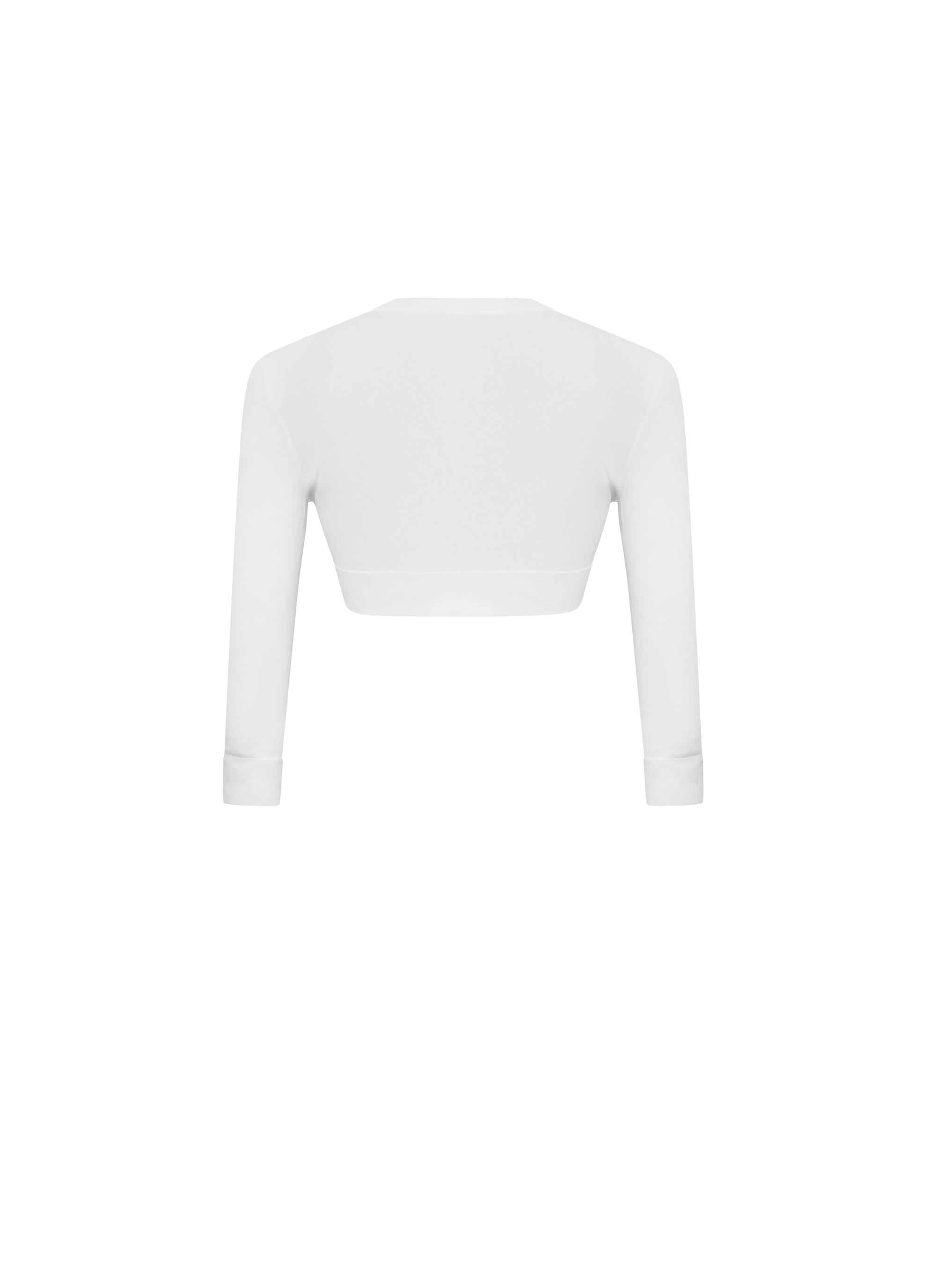 Cardigan court boutonné - Blanc