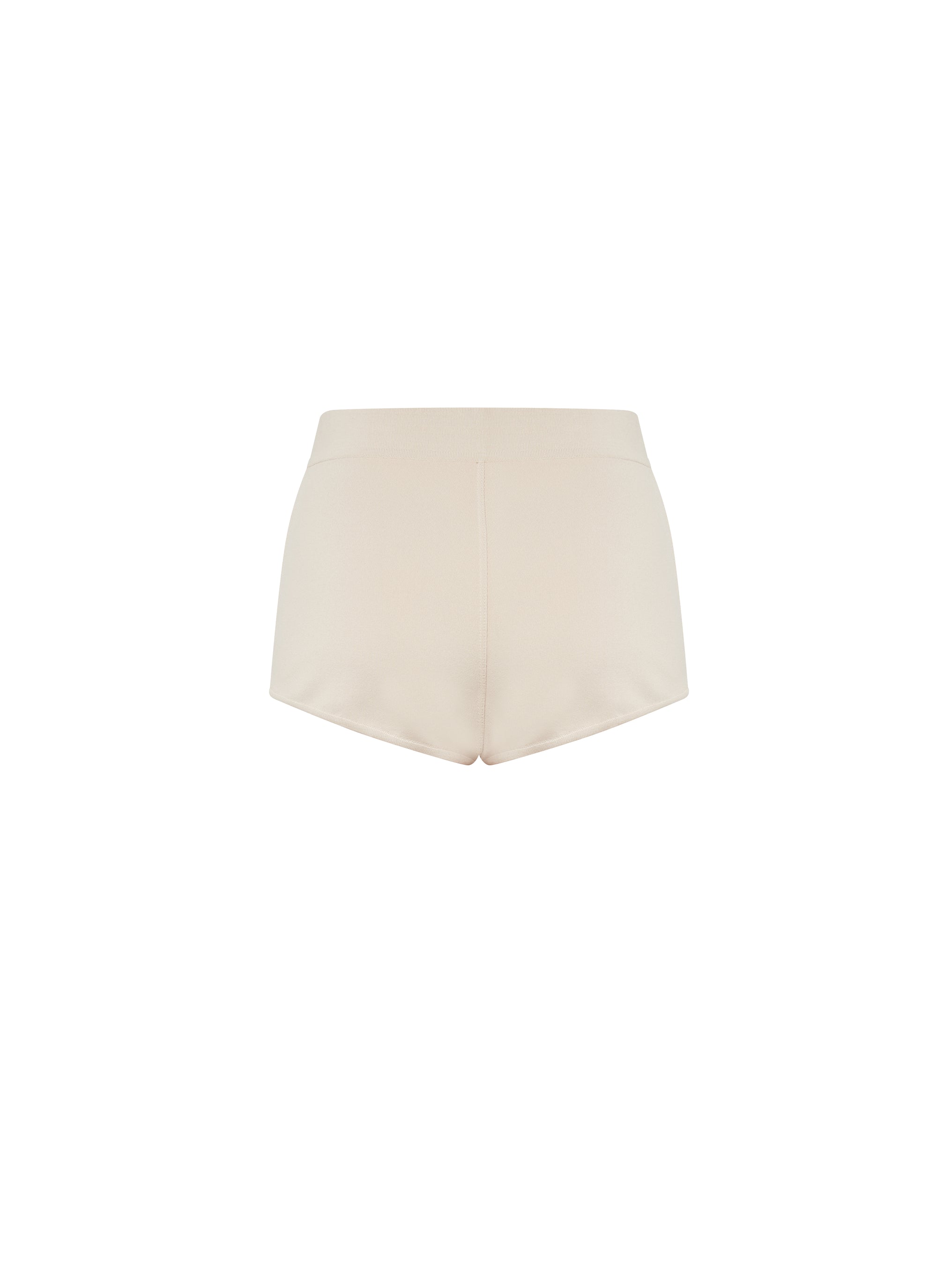 Short high-waisted shorts - Pebble