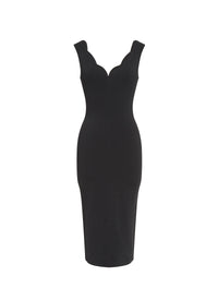Mesh sheath dress - Black intense