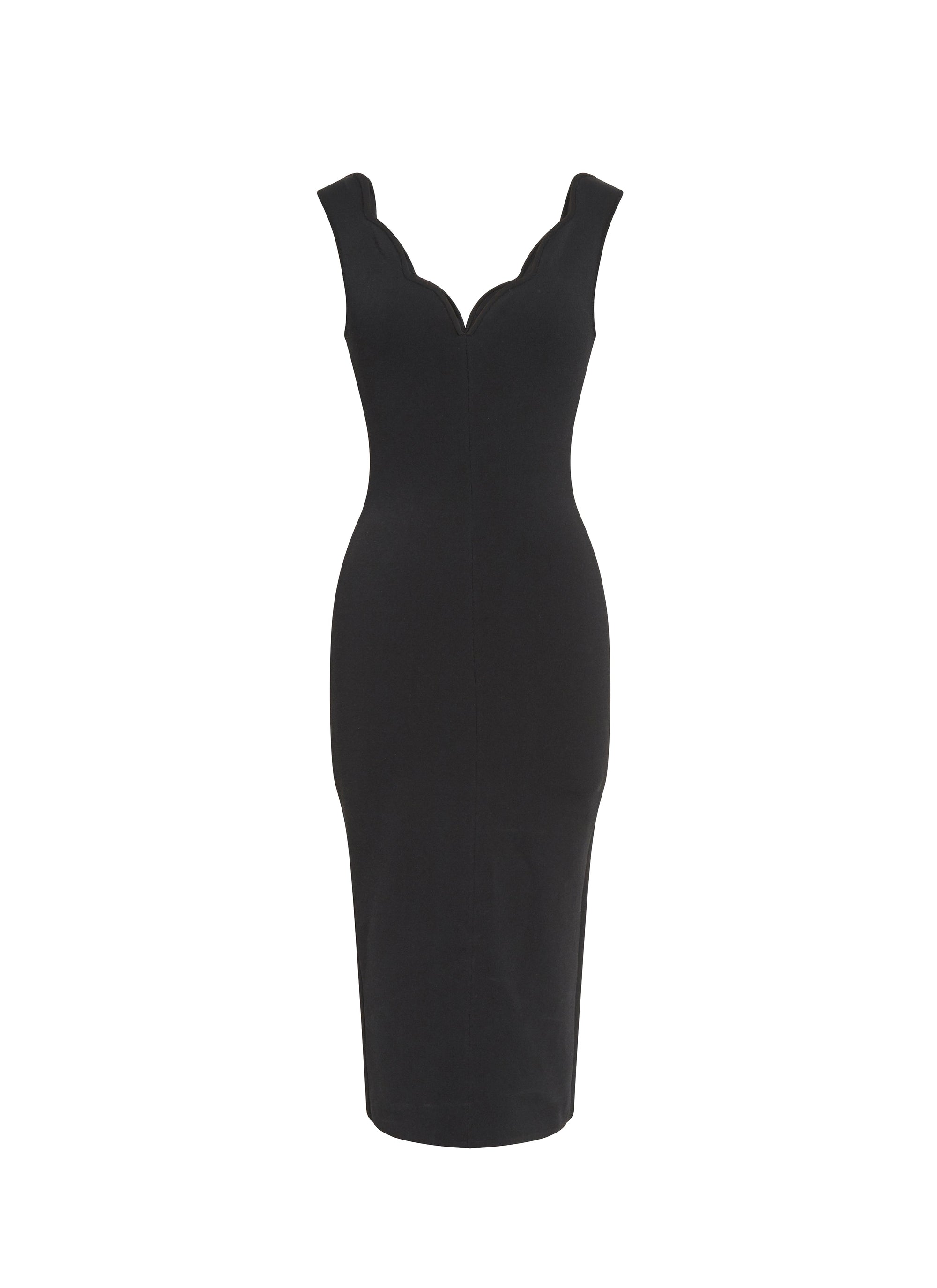 Mesh sheath dress - Black intense