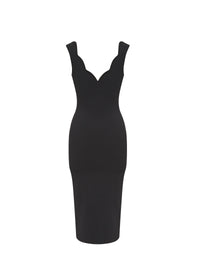 Mesh sheath dress - Black intense