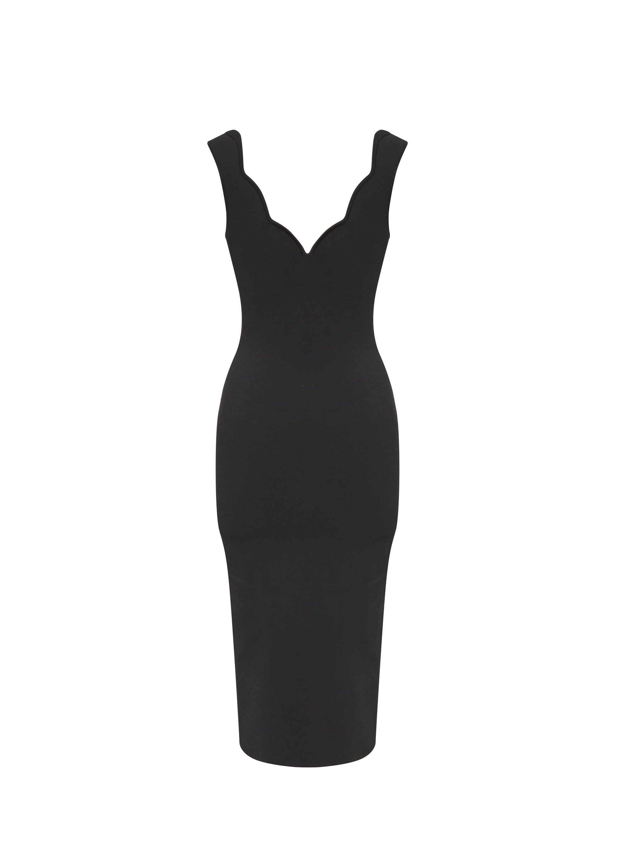 Mesh sheath dress - Black intense