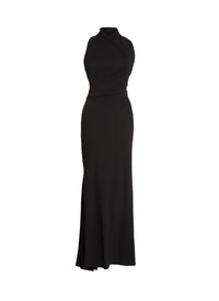 Mermaid halter dress - Black intense