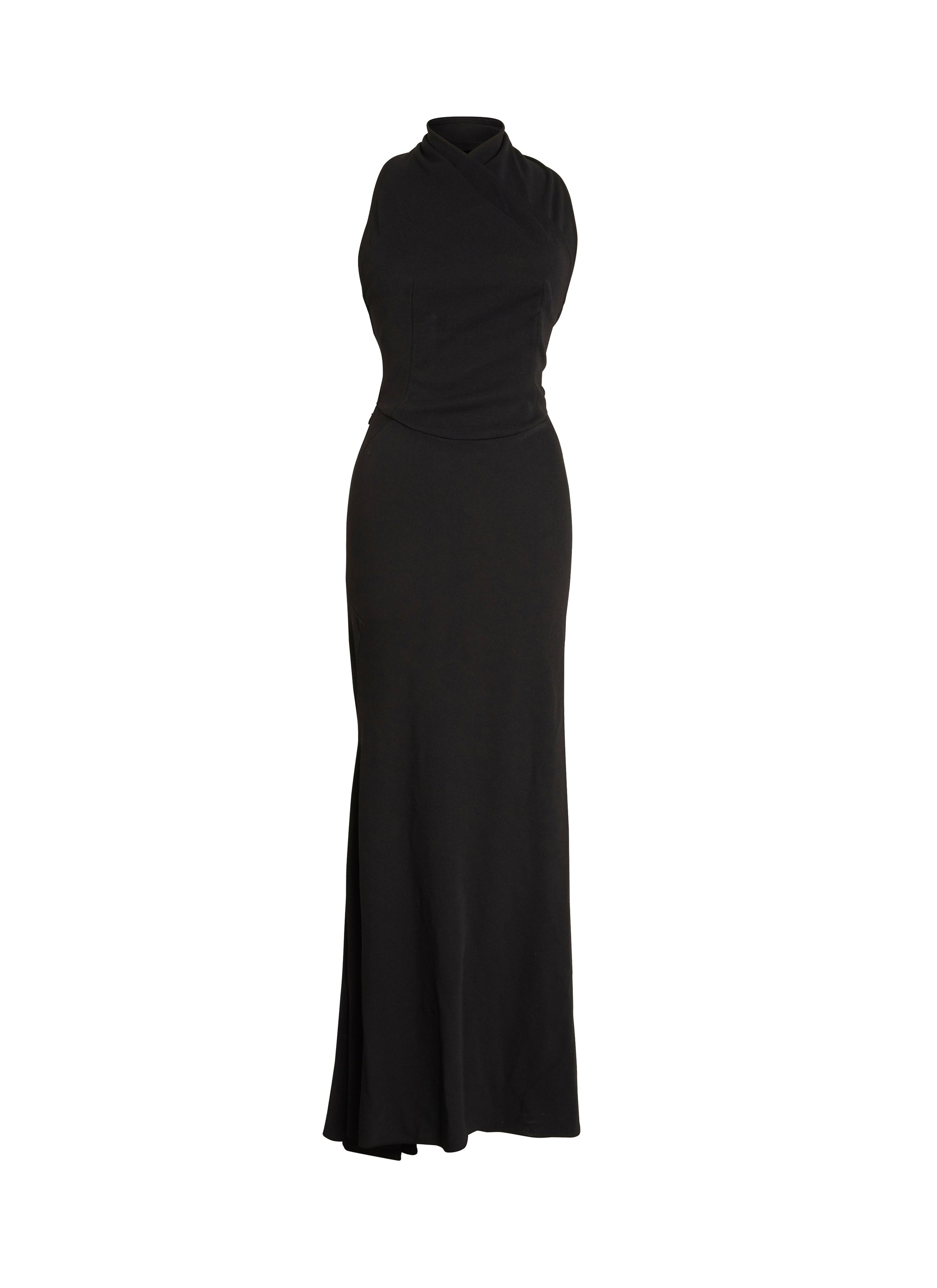 Mermaid halter dress - Black intense
