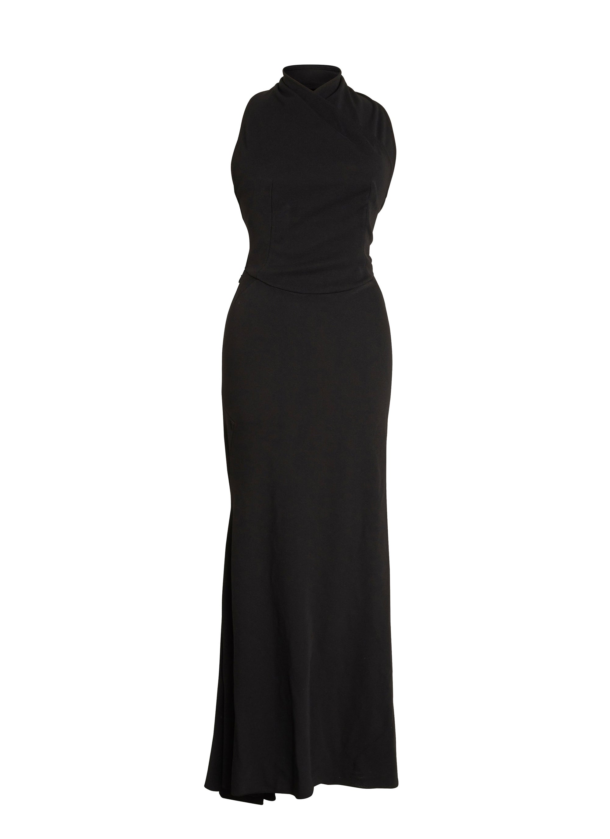 Mermaid halter dress - Black