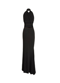 Mermaid halter dress - Black intense