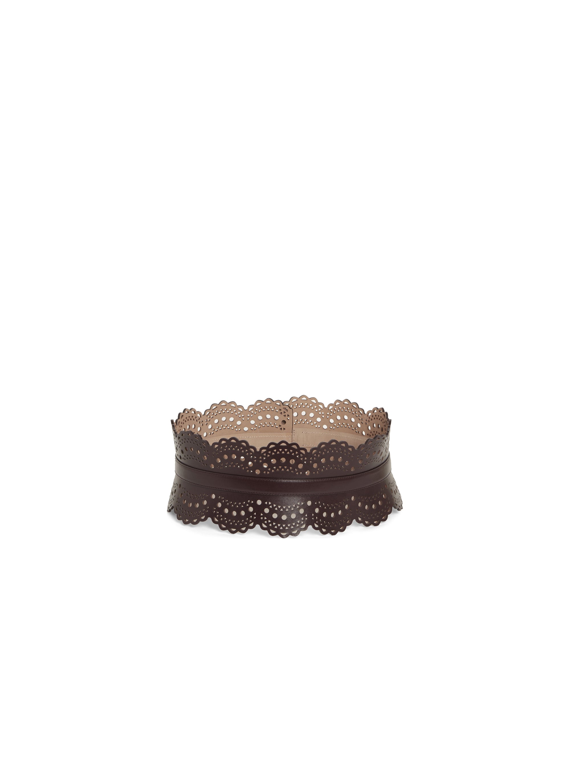Studded corset belt in leather - Almandite