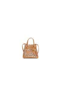 Nano bag Mina in leather - Light Tan