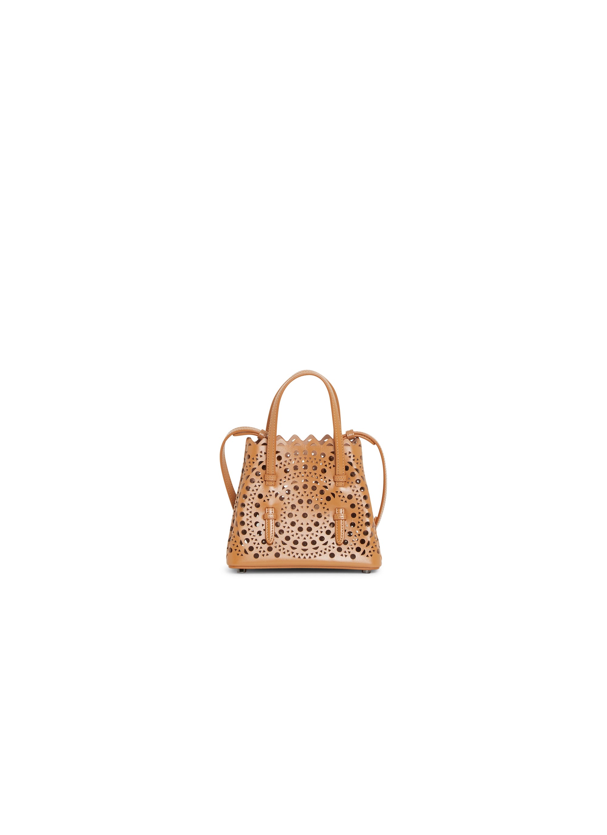 Nano bag Mina in leather - Light Tan