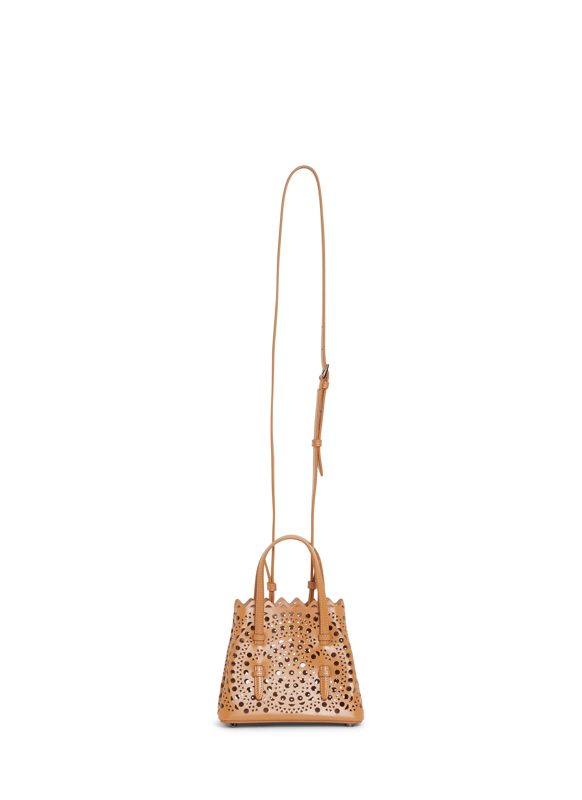 Nano bag Mina in leather - Light Tan