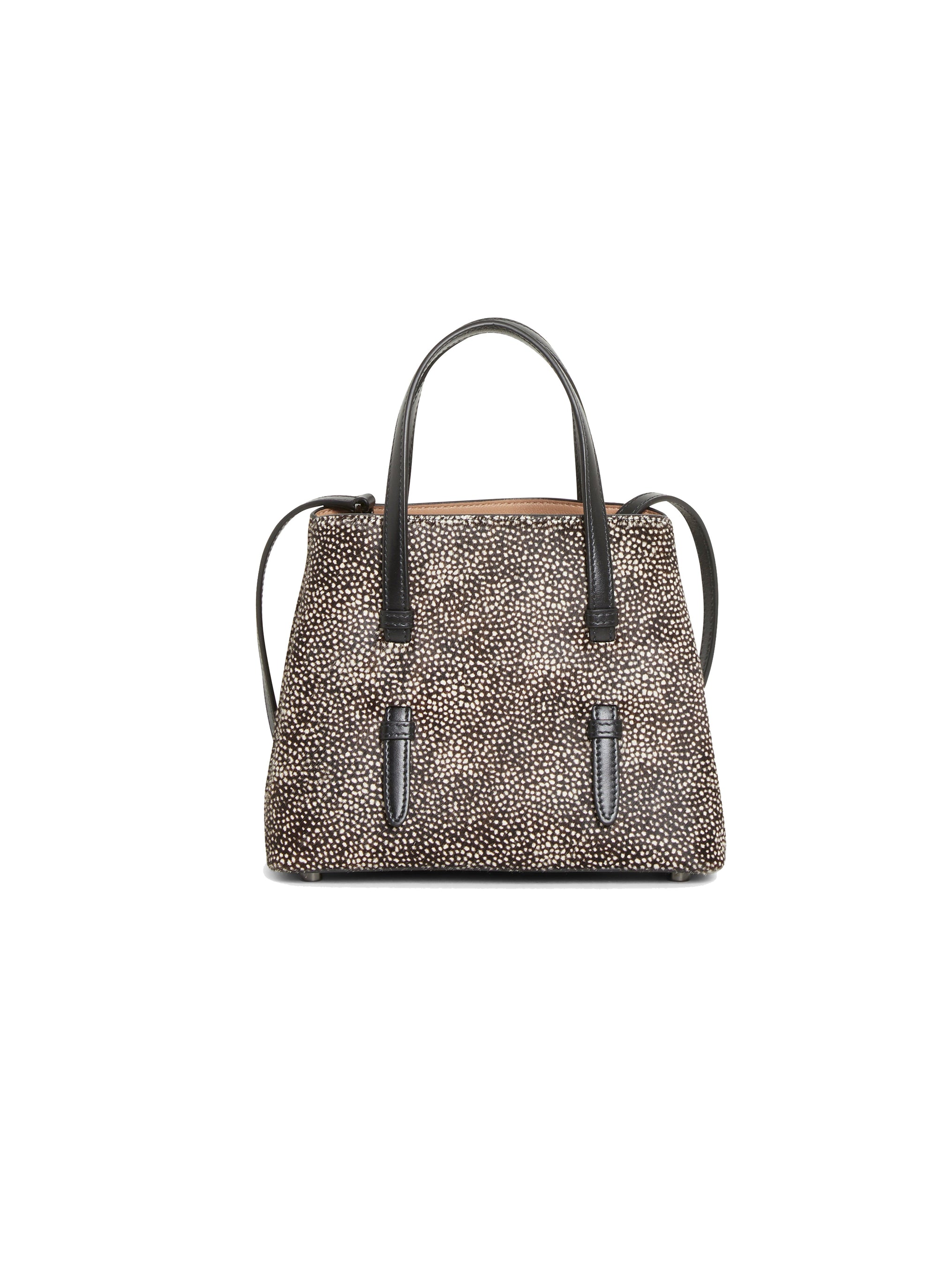 Mina bag in leather - Black & Beige
