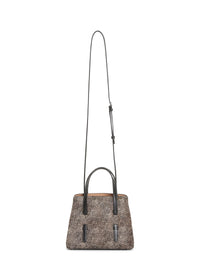 Mina bag in leather - Black & Beige