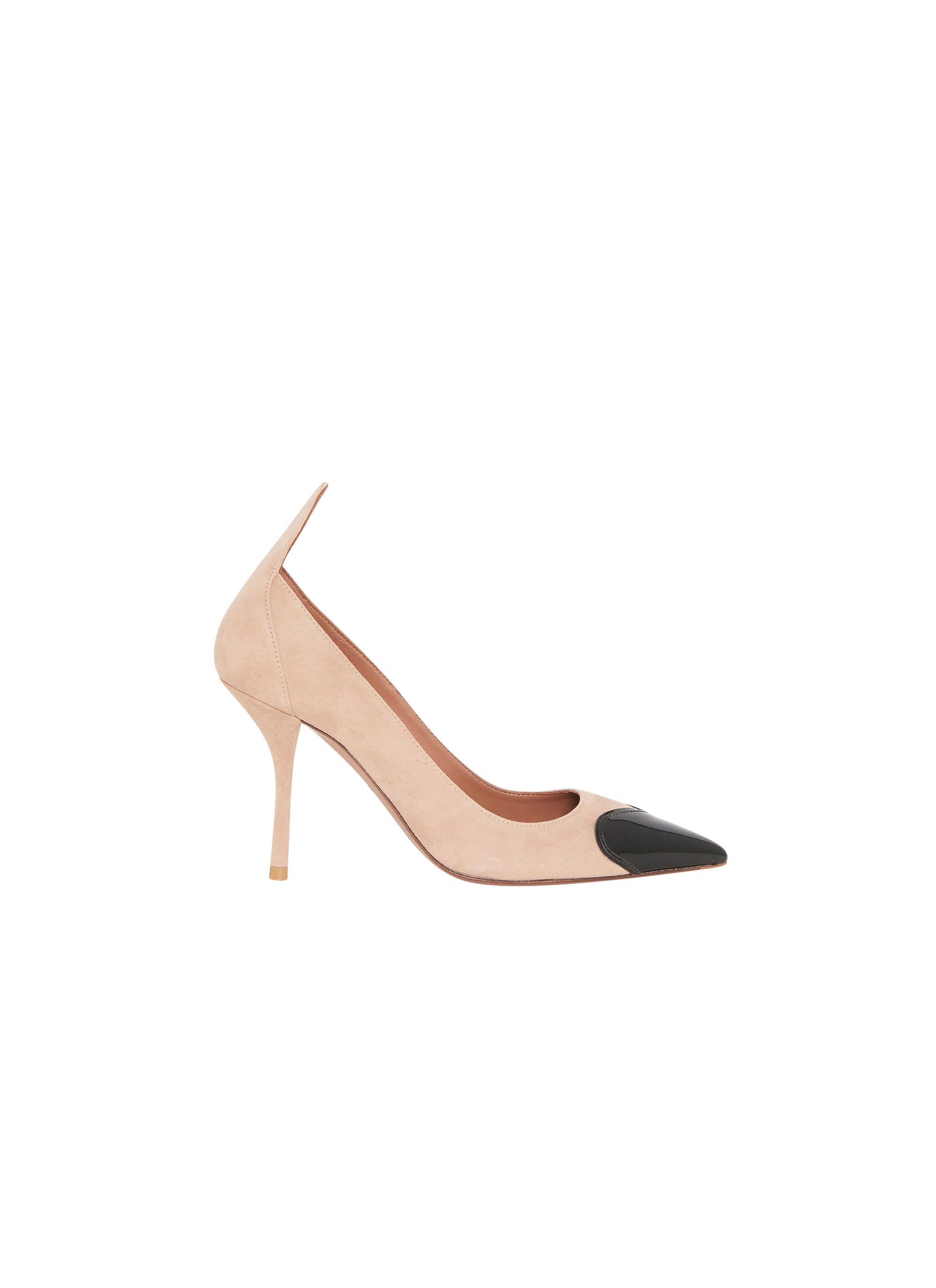 Heart Court shoes in leather - Flesh & Black