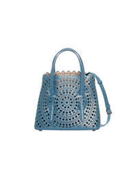 Sac cabas Mina 20 en cuir - Bleu Ardoise