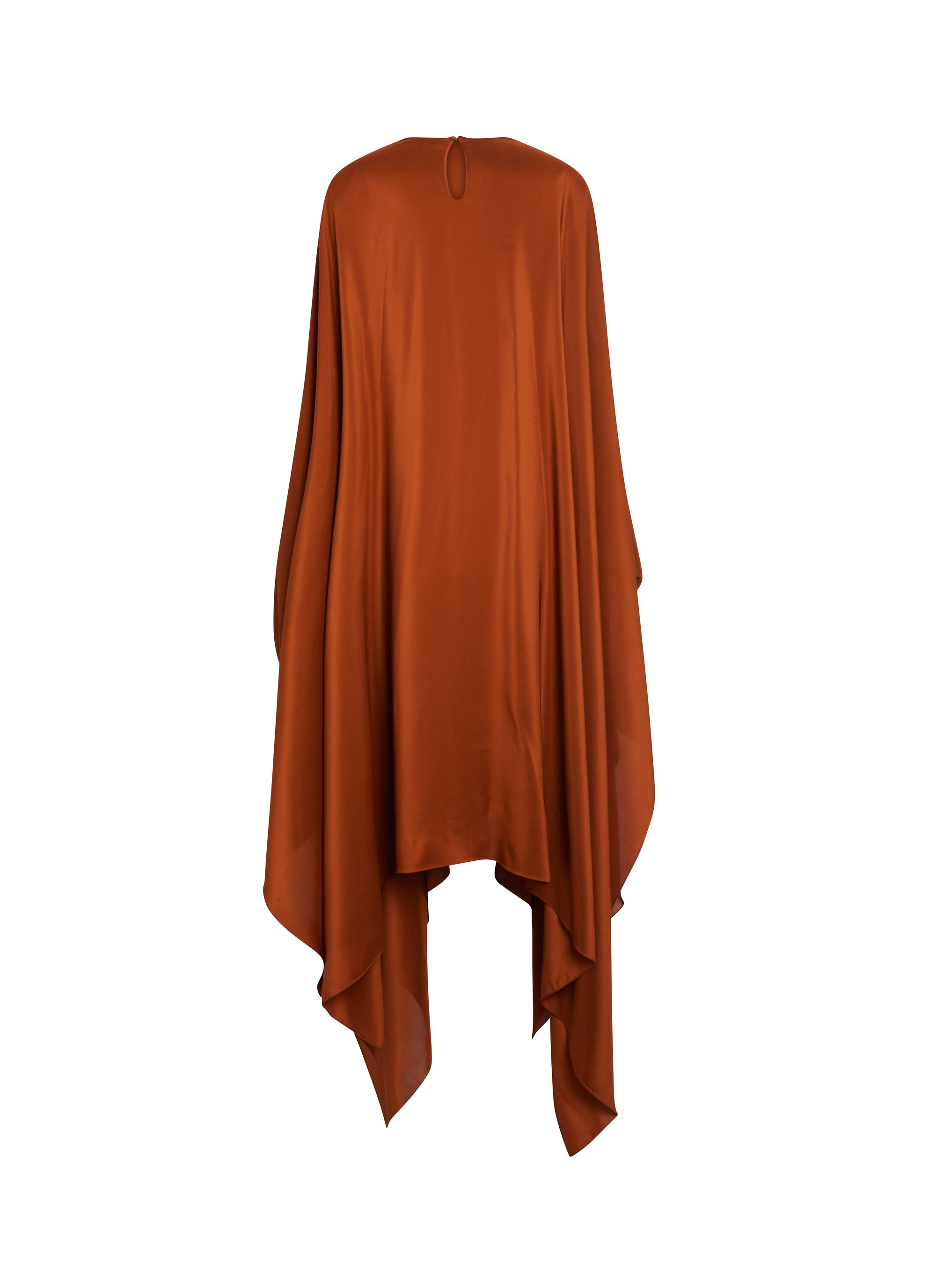 Silk kaftan dress - Cognac