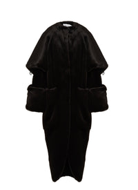 Duffle-coat oversize en fausse fourrure - Ebene
