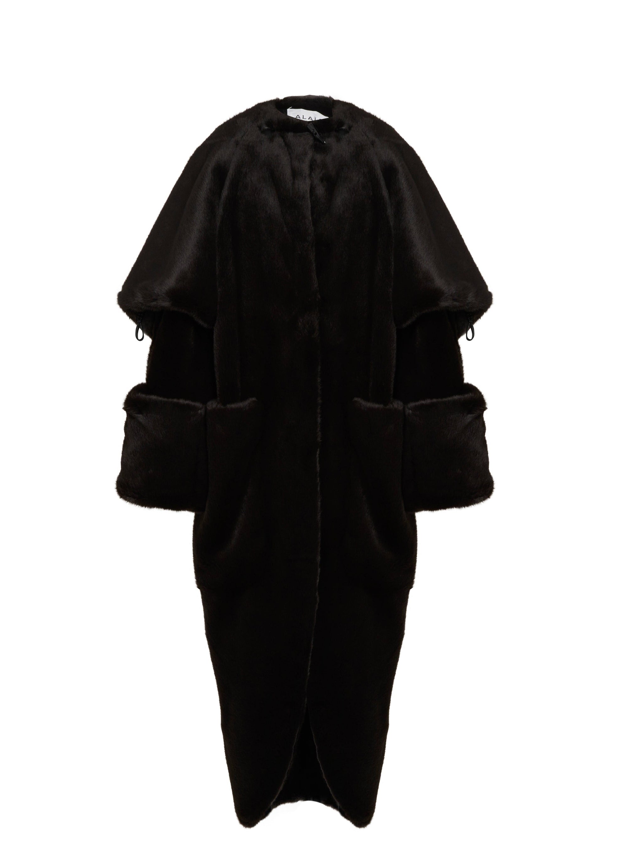 Duffle-coat oversize en fausse fourrure - Ebene