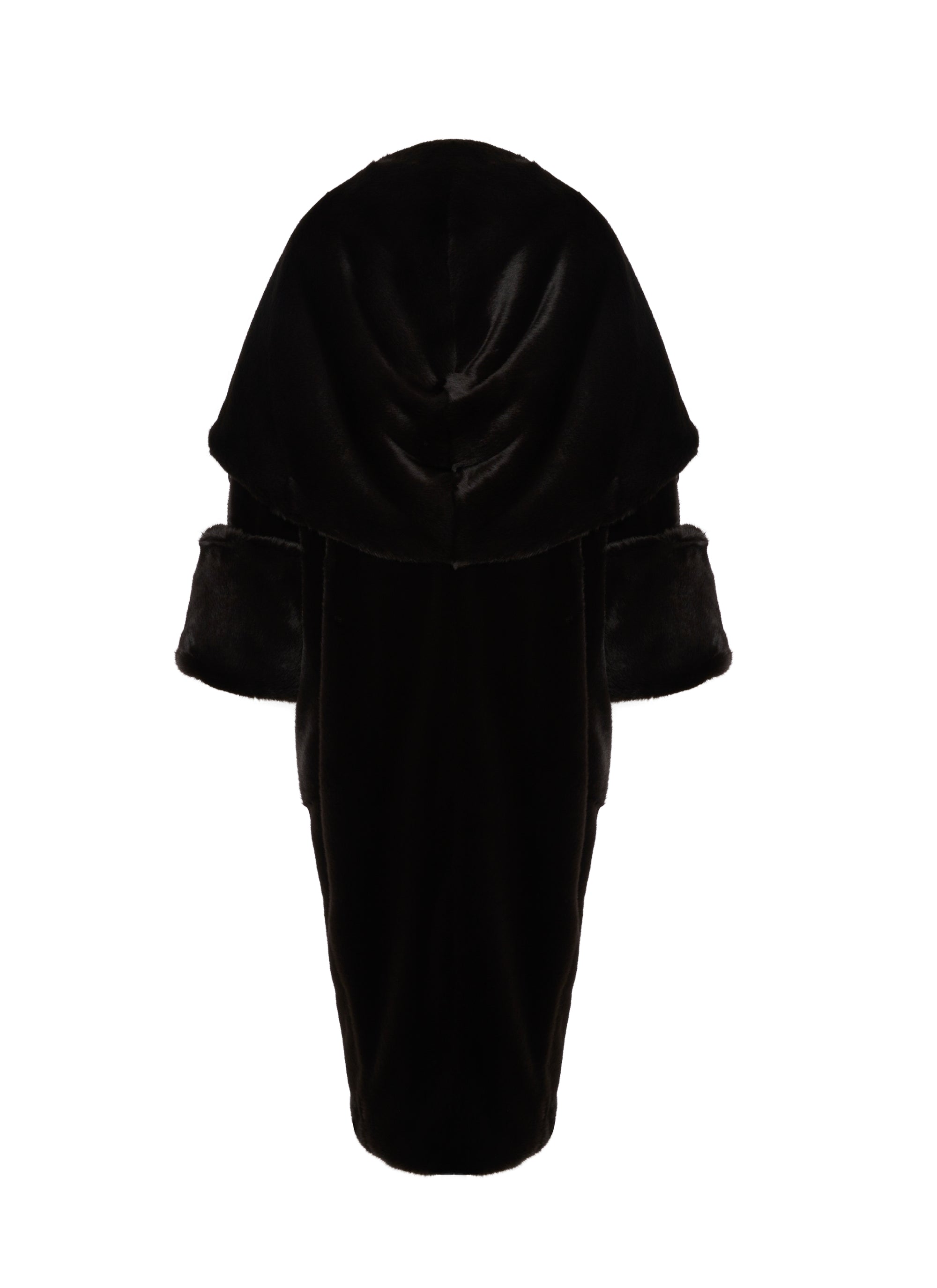 Duffle-coat oversize en fausse fourrure - Ebene